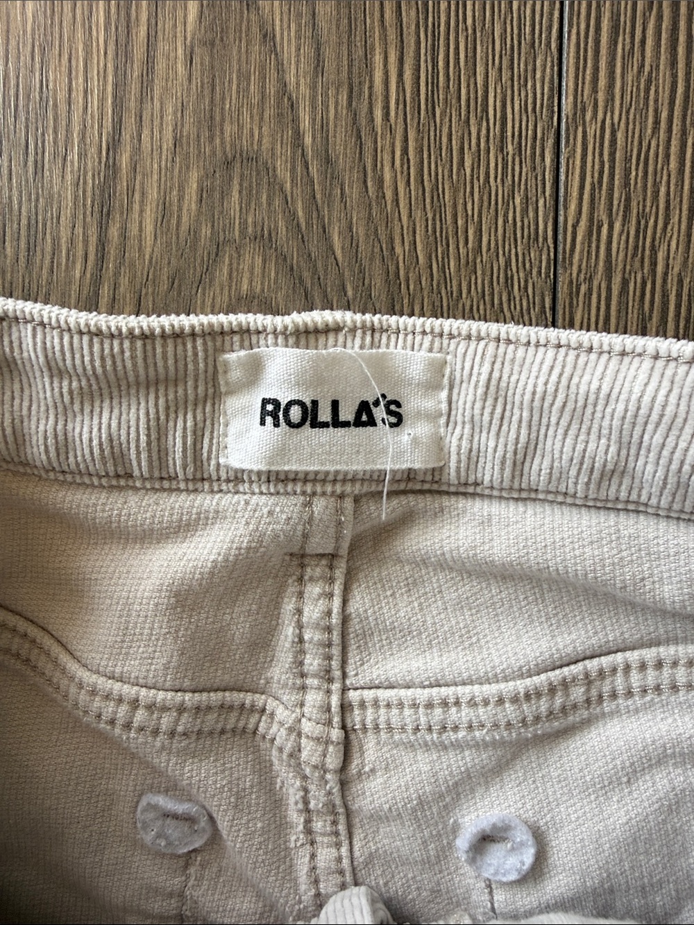 ROLLA'S Cream High-Rise Jean Shorts Dusters size 30 - Picture 3 of 10
